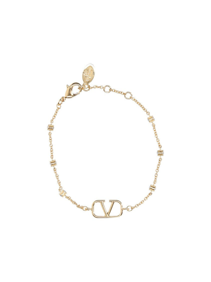 Valentino Garavani Gold Vlogo Signature Brass Bracelet