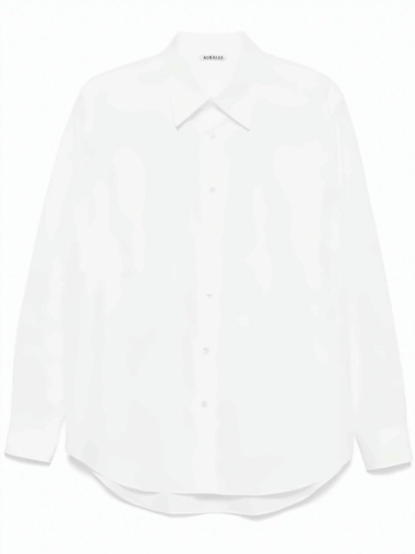 Auralee Long-Sleeve Shirt With Pointed Collar