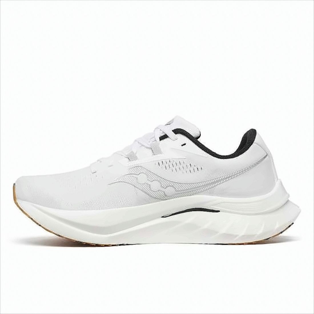 Saucony Breathable White Sneakers With Cushioned Midsole