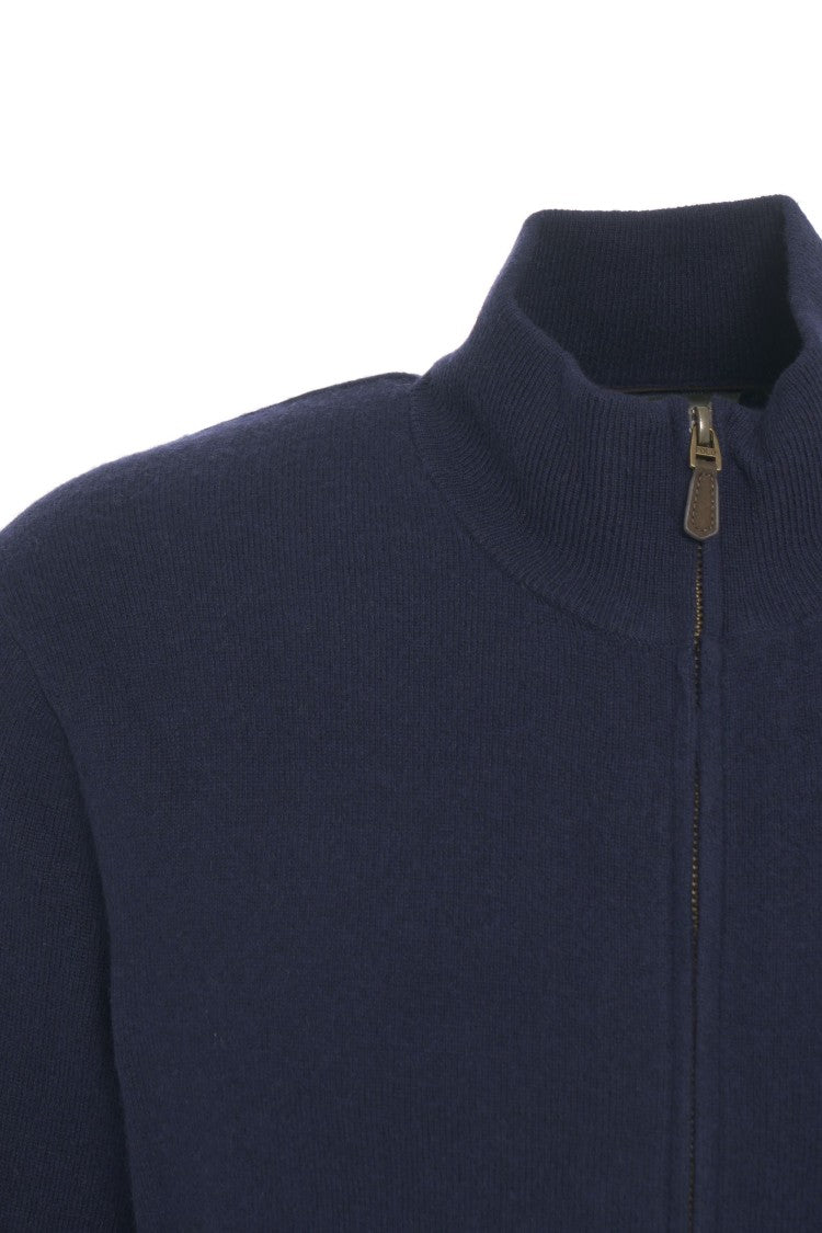 Polo Ralph Lauren High Collar Zip-Up Wool Sweatshirt