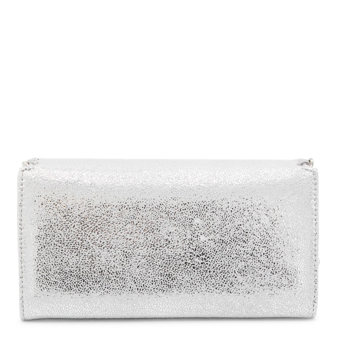 Stella Mccartney Silver Faux Leather Continental Wallet Crossbody Bag