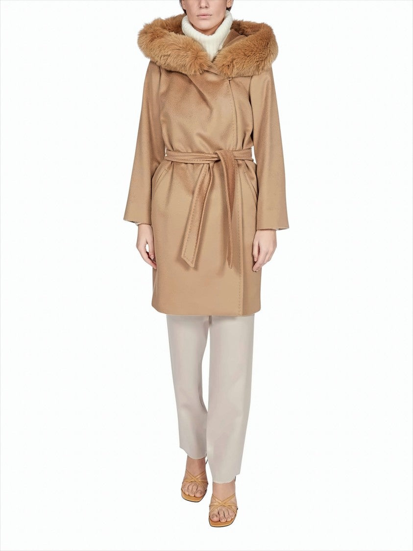 Max Mara Knee-Length Coat With Belted Waist