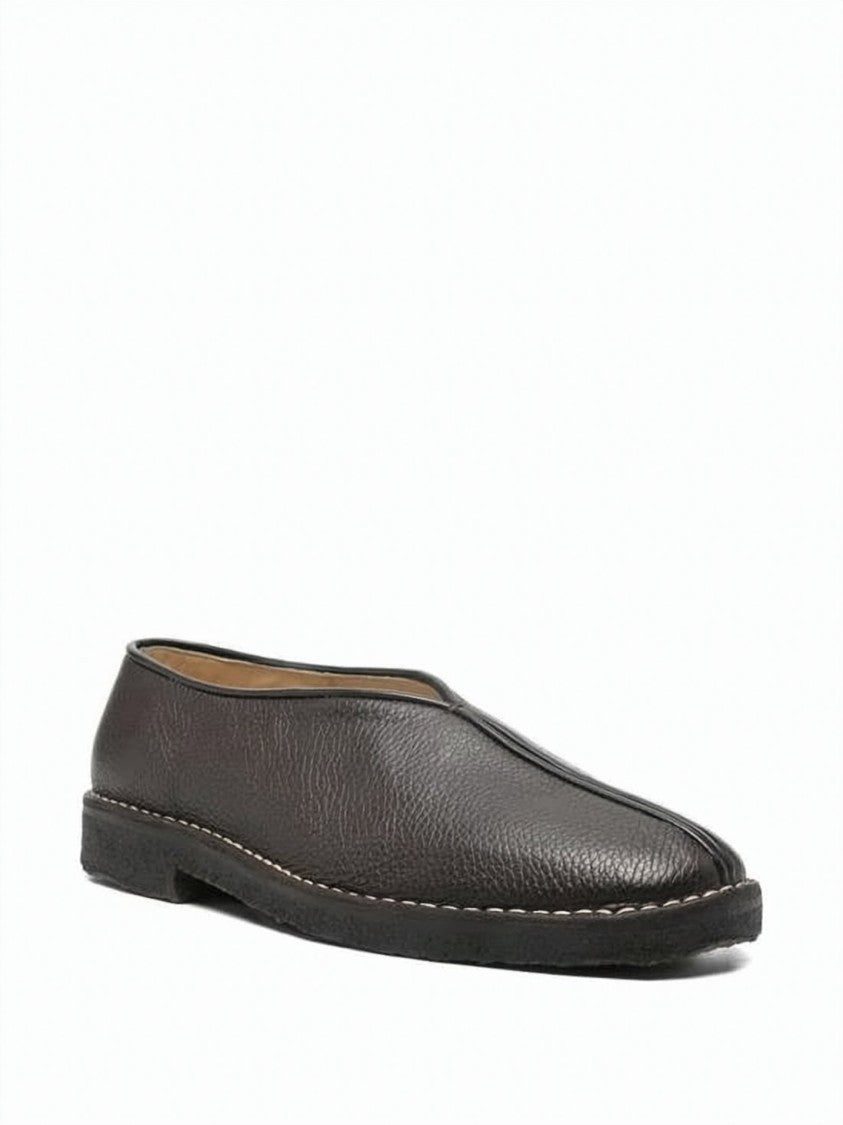 Lemaire Textured Leather Loafers With Subtle Detailing