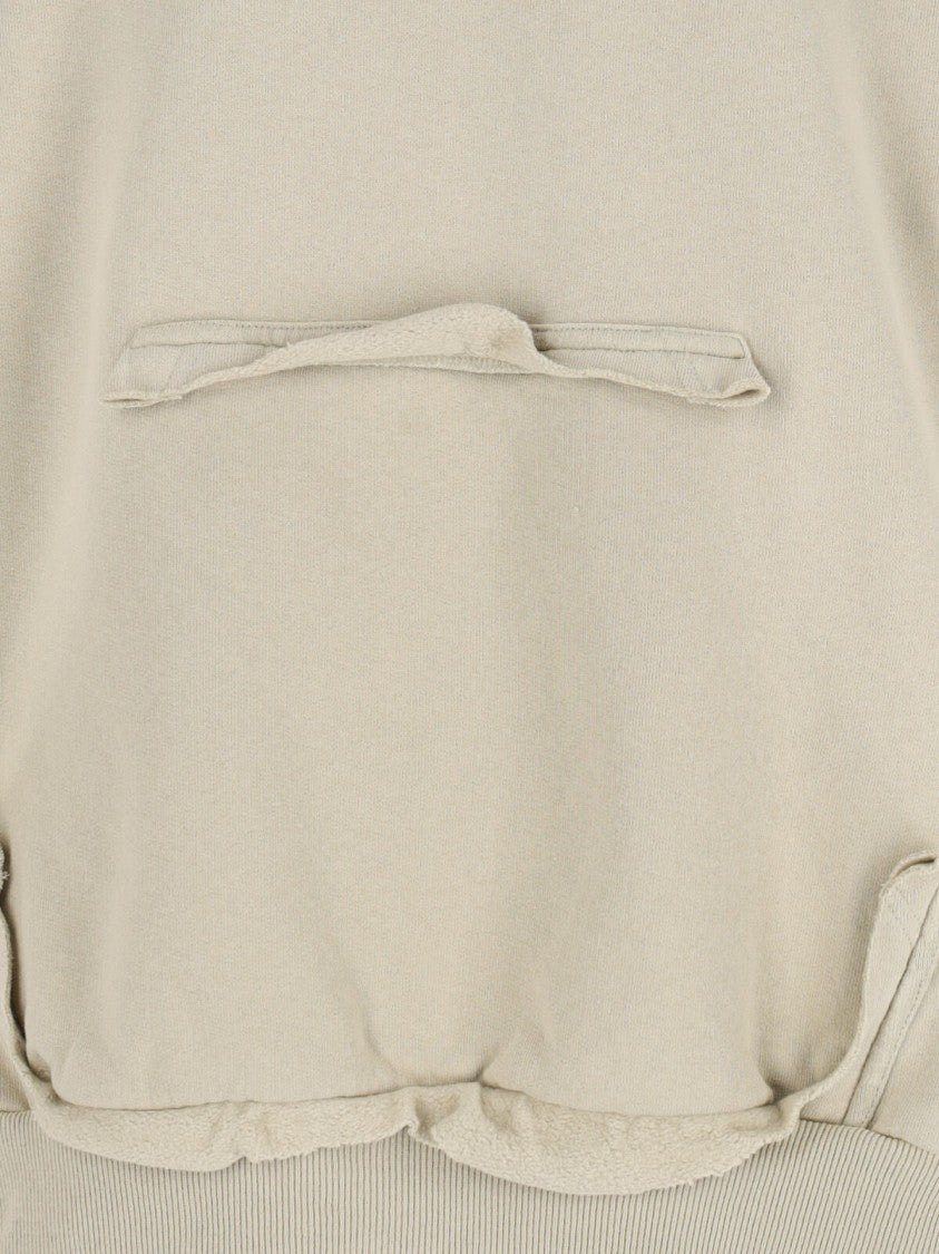 Balenciaga "Ripped Pocket Tape Type" Hoodie Beige
