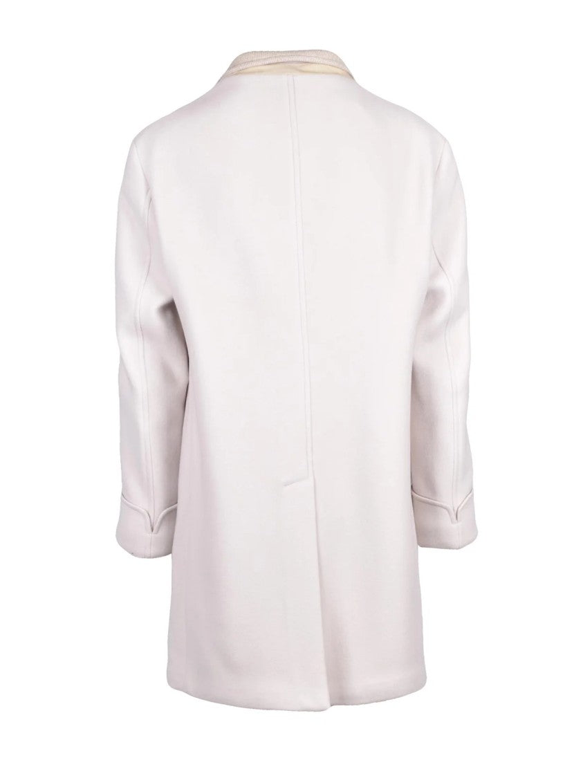 Eleventy Stand Collar Coat In Luxurious Wool-Blend Fabric
