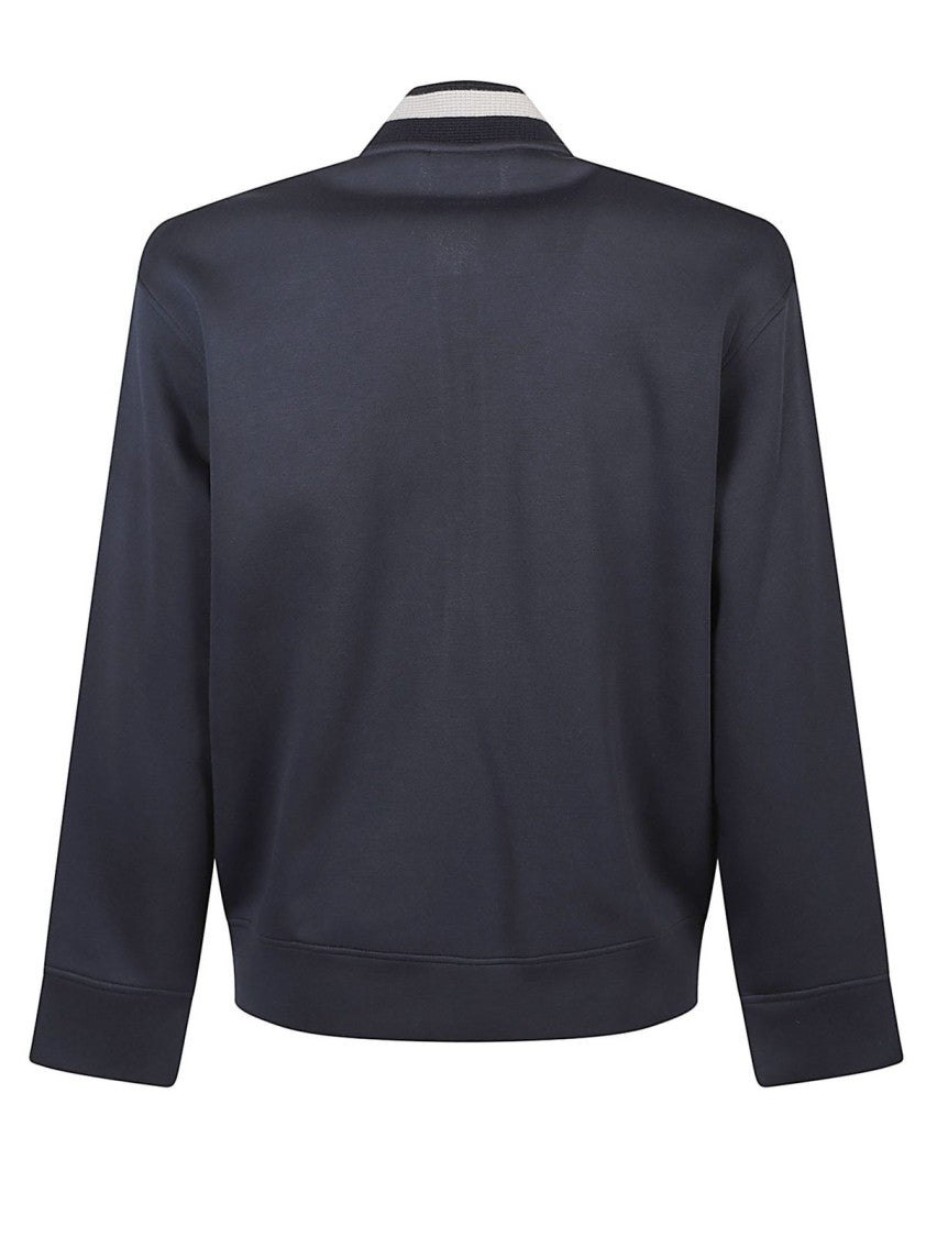 Emporio Armani Dark Navy Modal Bomber Jacket