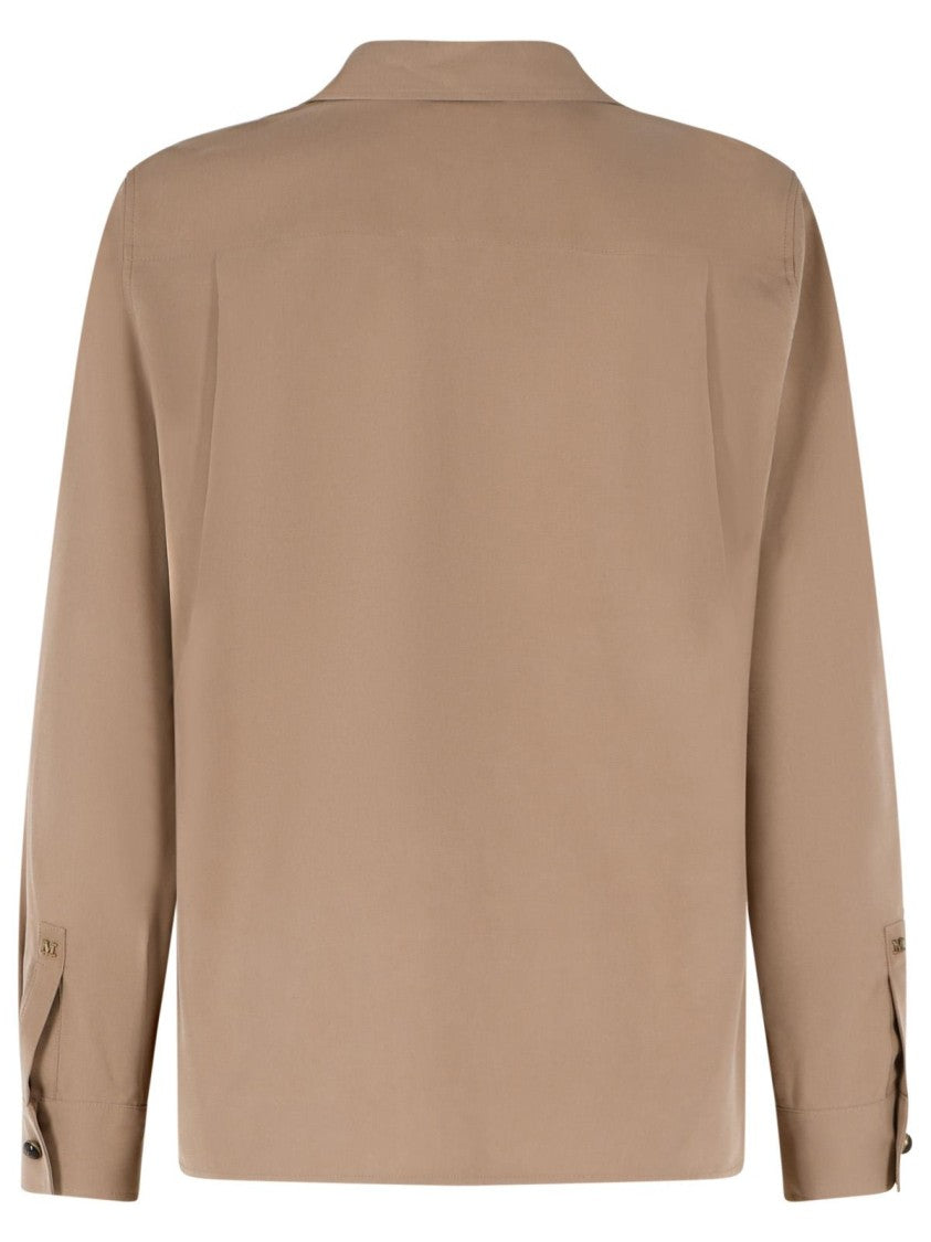 Max Mara 'Siamese' Hazelnut Silk Tela Shirt
