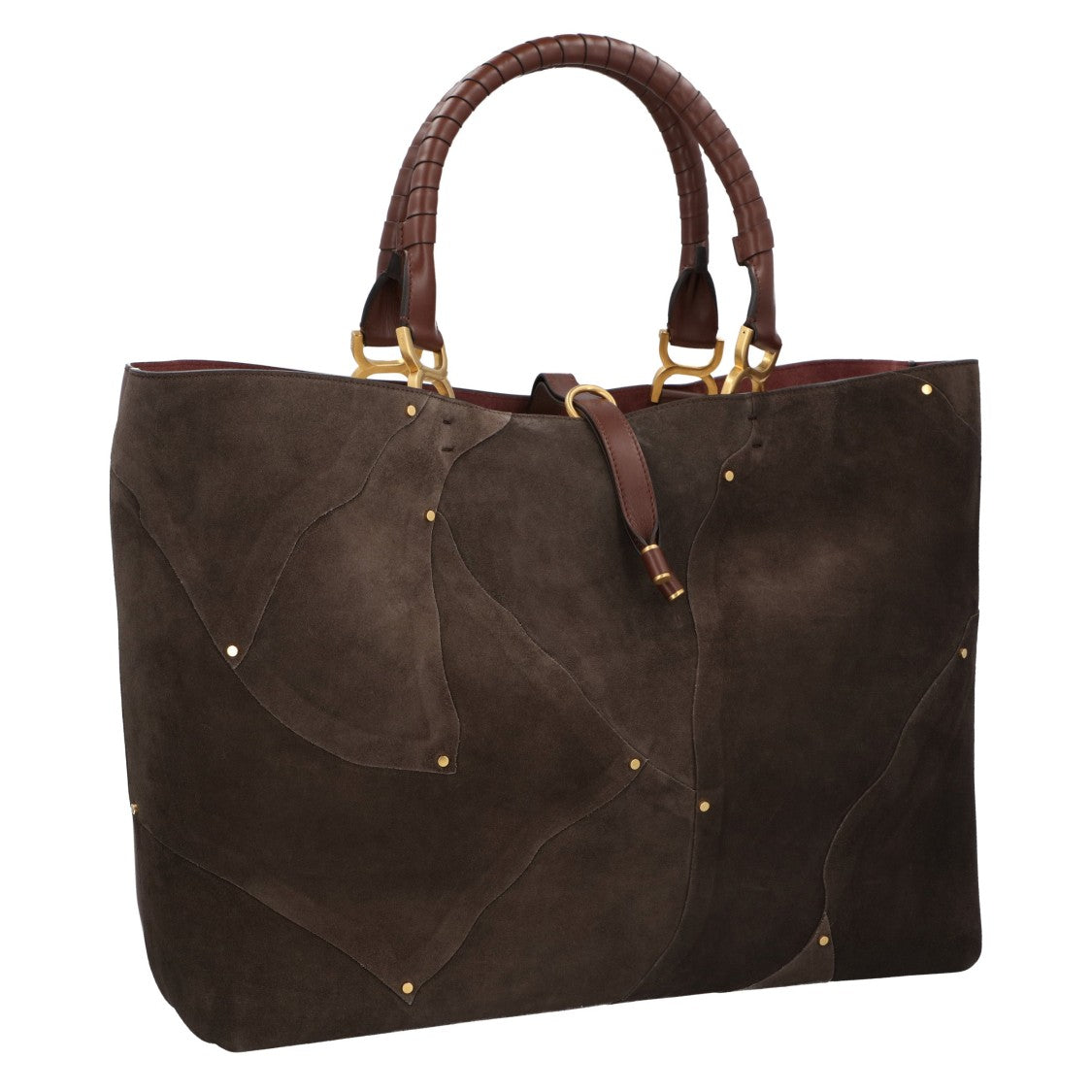 Chloé Marcie Large Leather Tote Bag Brown