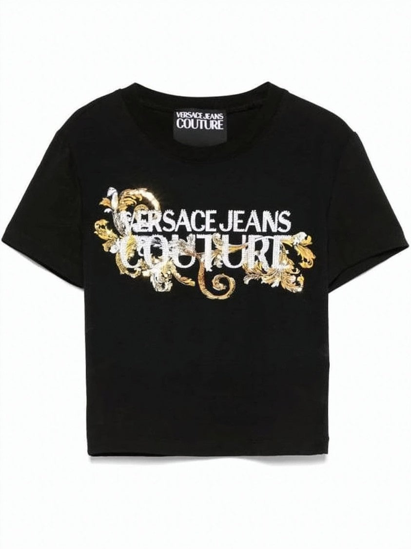 Versace Cropped Black T-Shirt