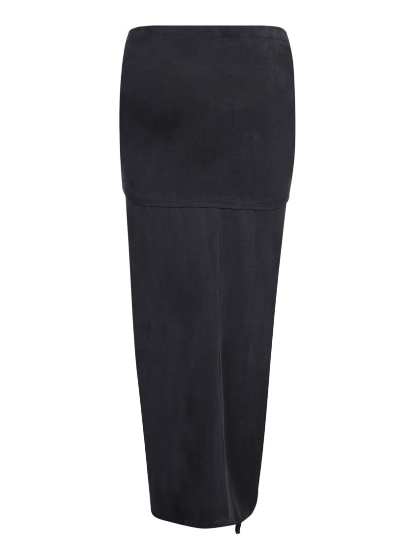 Jacquemus Black Pareo-Style Split Skirt
