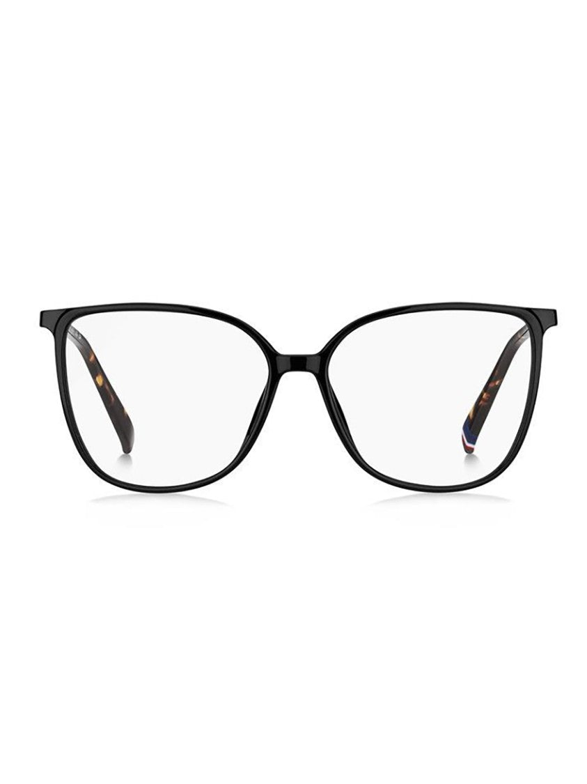 Tommy Hilfiger Rectangular Optical Frames With Tortoiseshell Tips By Tommy Hilfiger