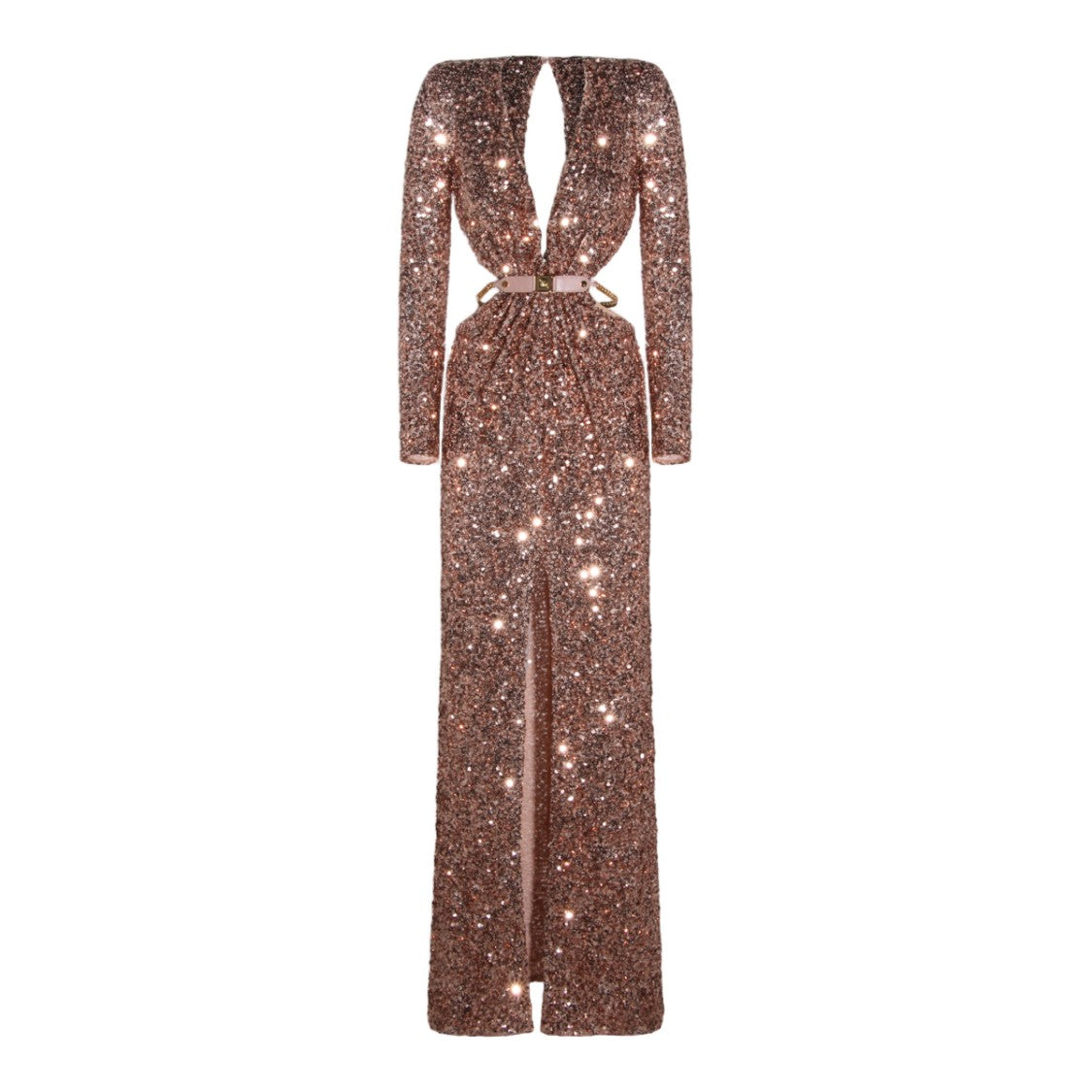 Elisabetta Franchi Fitted Dress With Structured Bodice