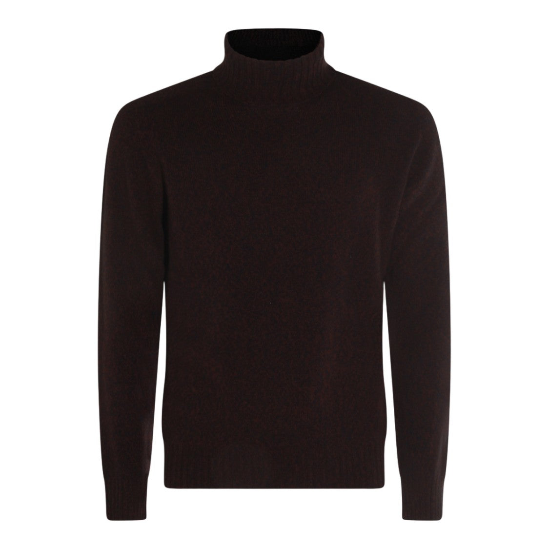 Altea High Neck Brown Sweater With Ribbed Detailing