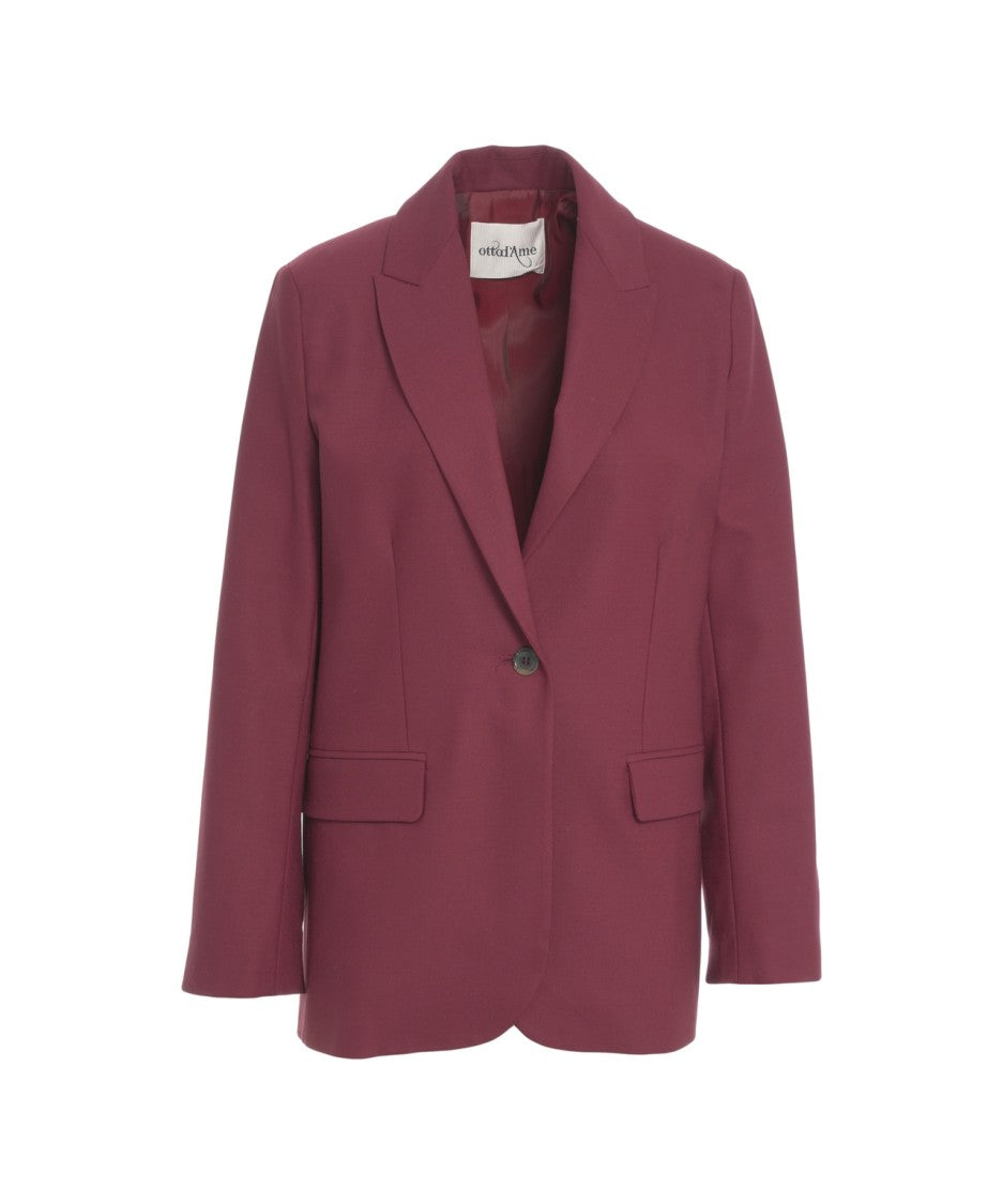 Ottod'ame Single-Breasted Blazer With Classic Notch Lapel