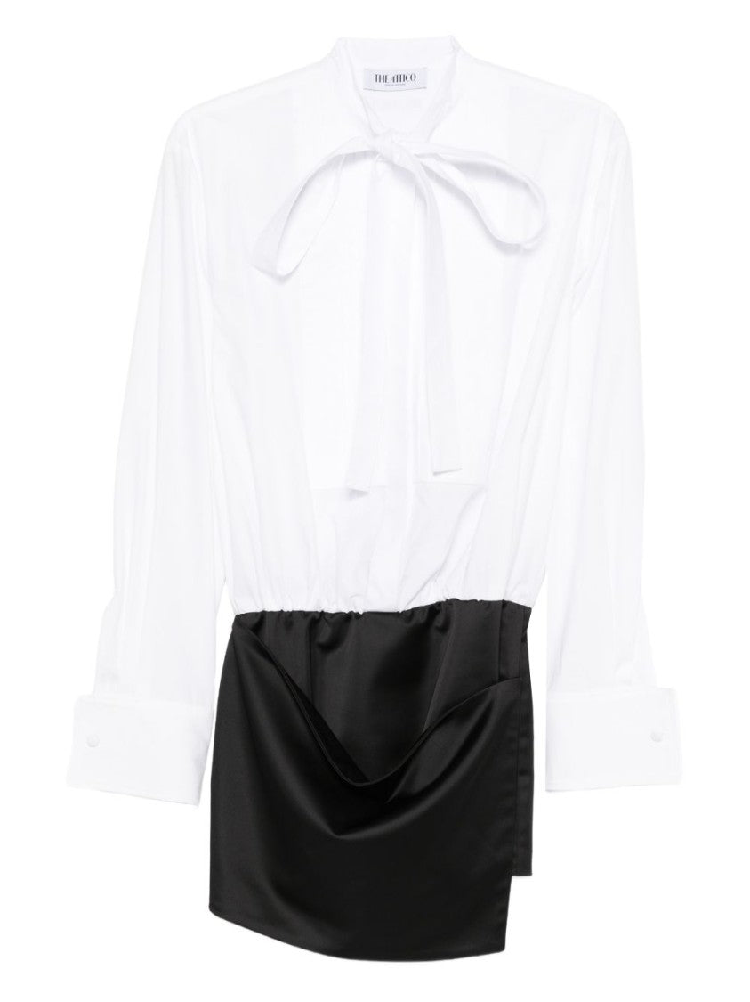 The Attico Black And White Mini Dress