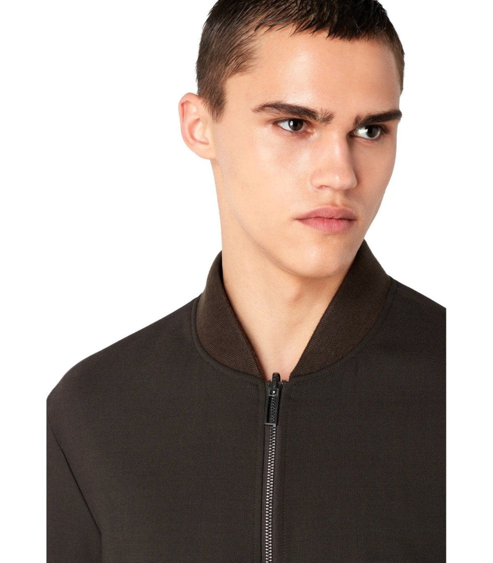 Emporio Armani Brown Blue Reversible Jacket