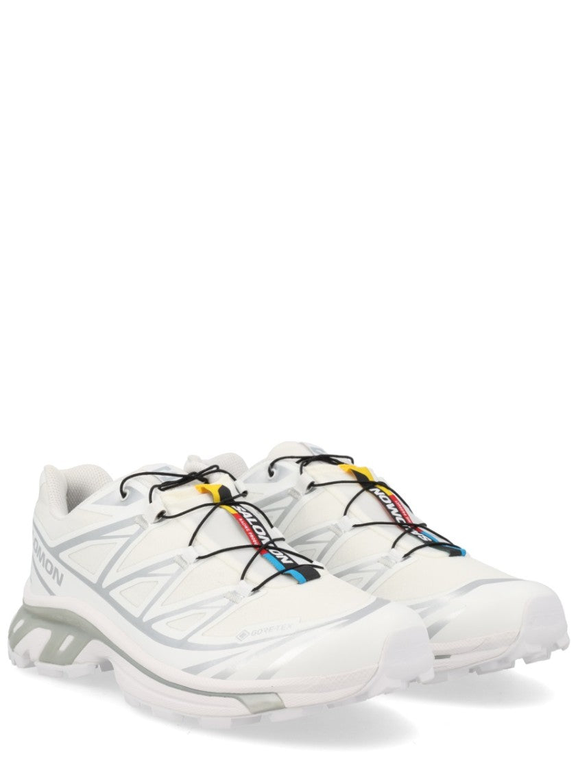 Salomon White Xt-6 Gtx Colorful Tabs Textile Sneakers