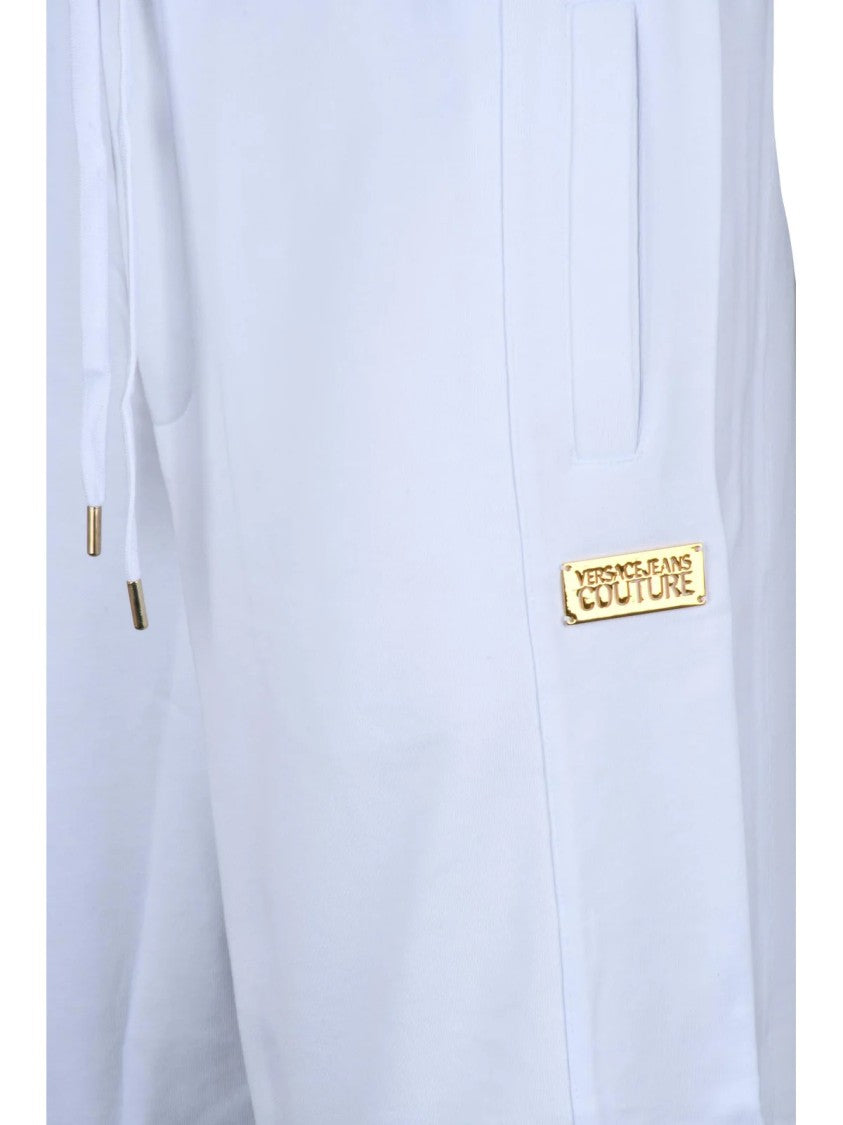 Versace Jeans Couture White Cotton Sweat Shorts