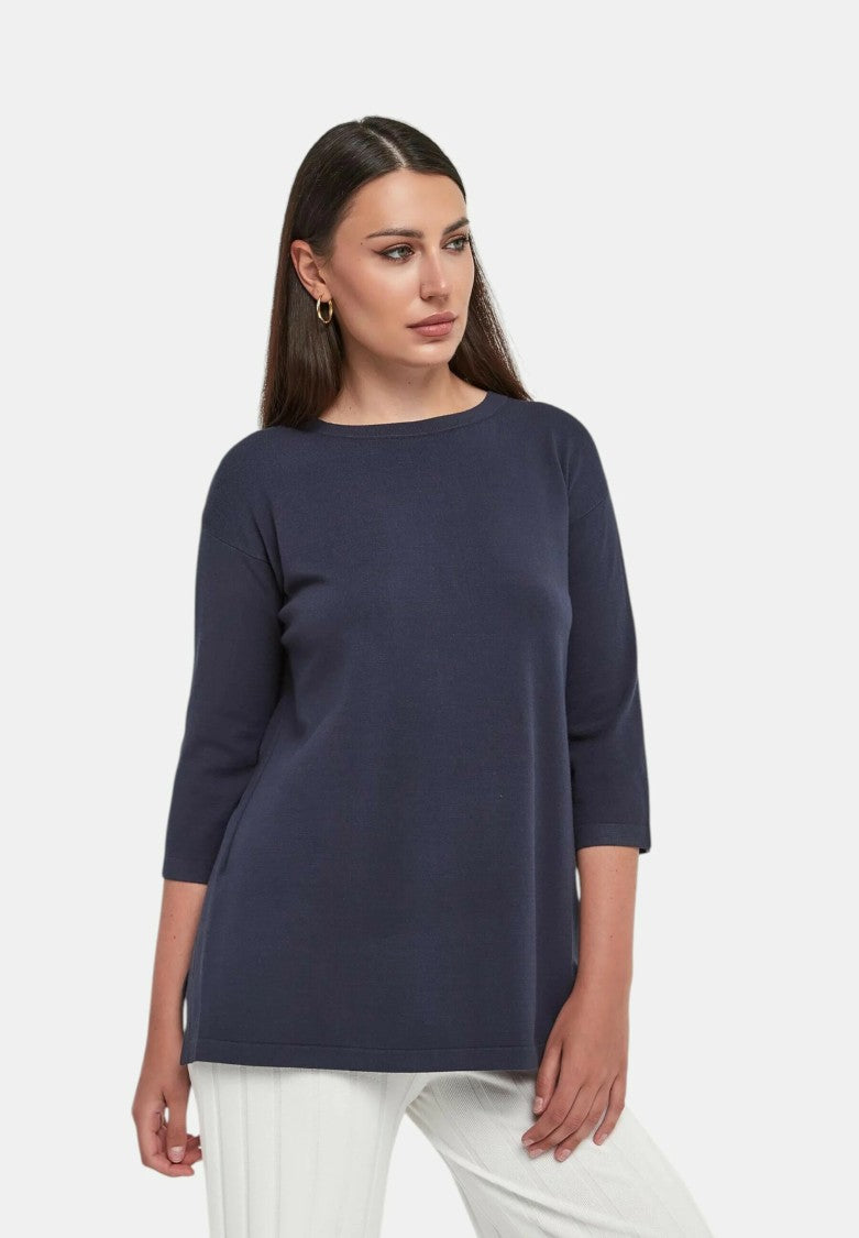 Max Mara Ribbed Back Blouse With Fabric Belt