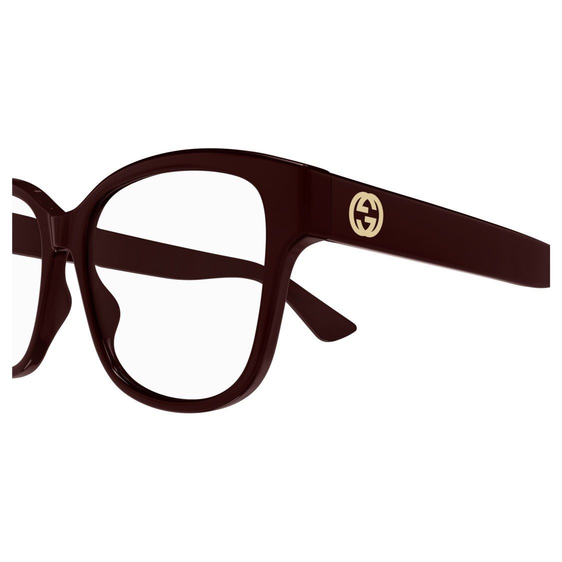 Gucci Gg1340o Oversized Square Frame Burgundy Eyeglasses