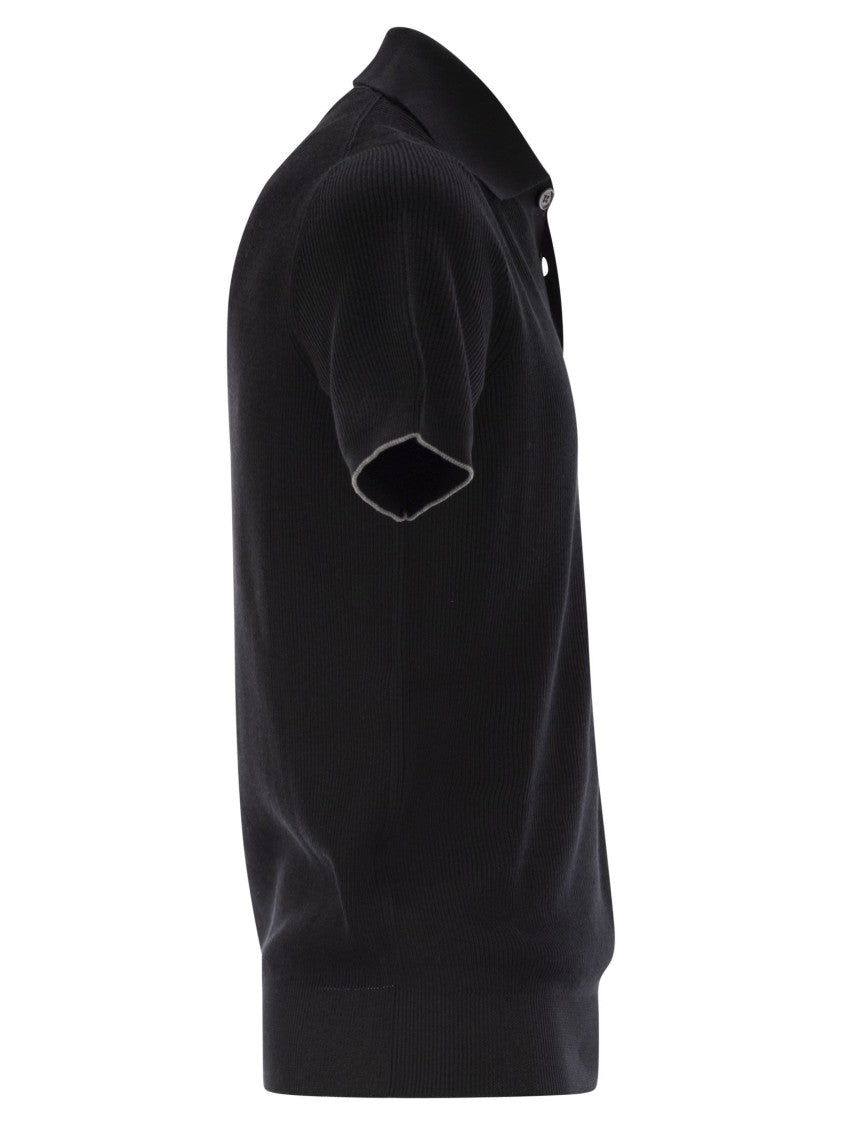 Brunello Cucinelli Ribbed Cotton Polo-Style Jersey