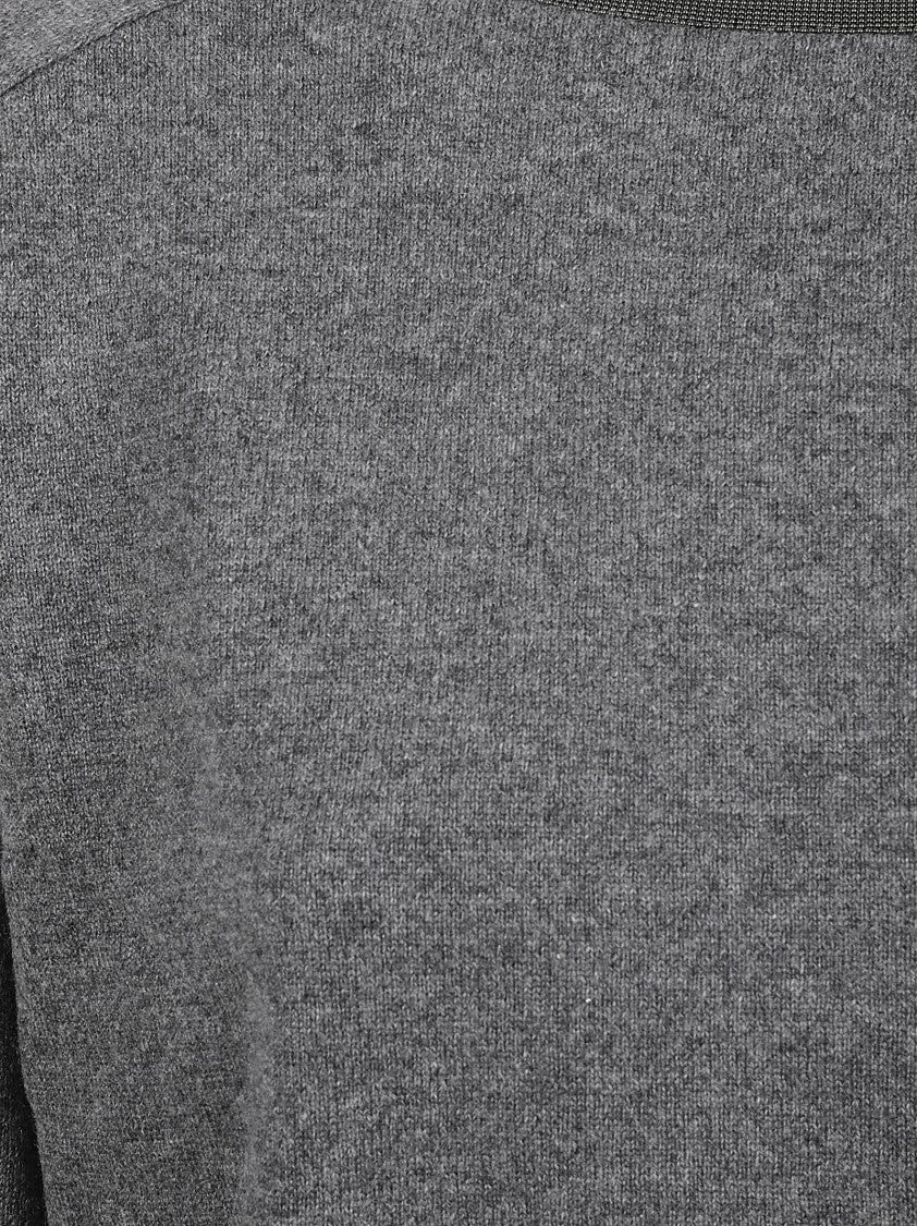 Brunello Cucinelli Relaxed Fit Cashmere Sweater With Wide Neckline