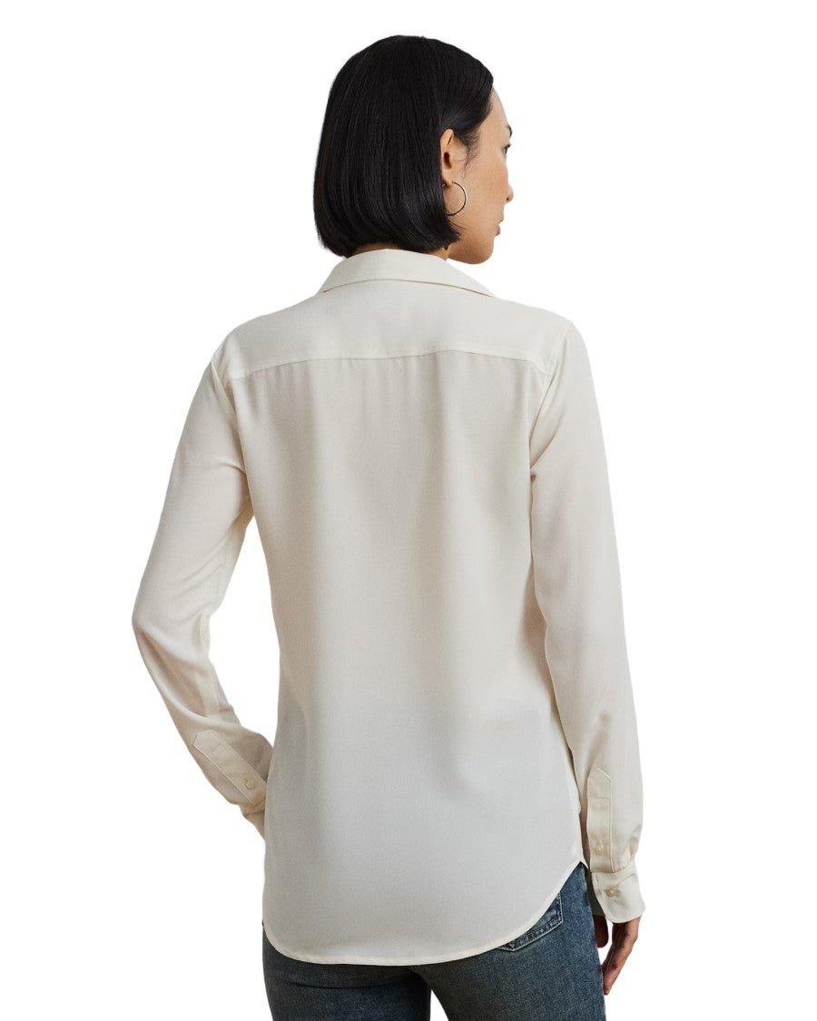 Lauren Ralph Lauren Mascarpone Cream Long-Sleeve Button-Front Shirt