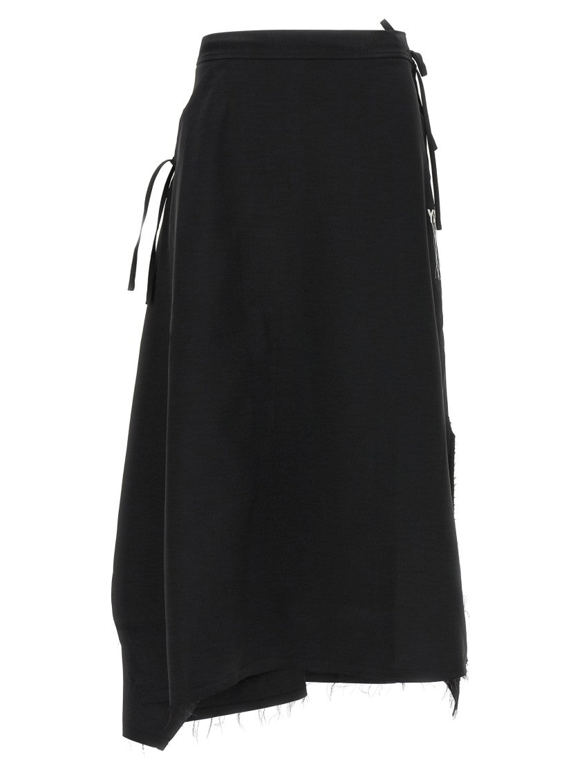 Y-3 ' Sport Uniform Raw Cut 3-Stripes' Skirt