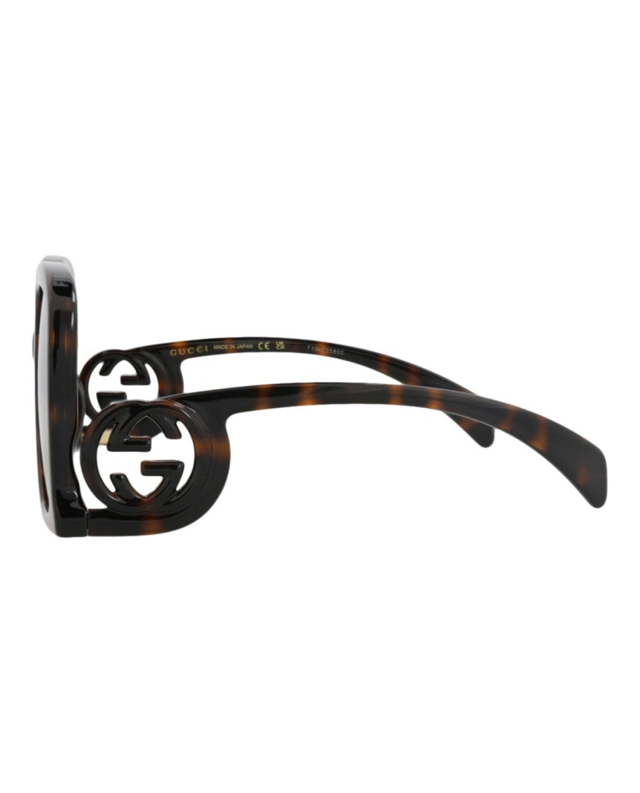 Gucci Square-Frame Injection Sunglasses With Bold Oversized Design