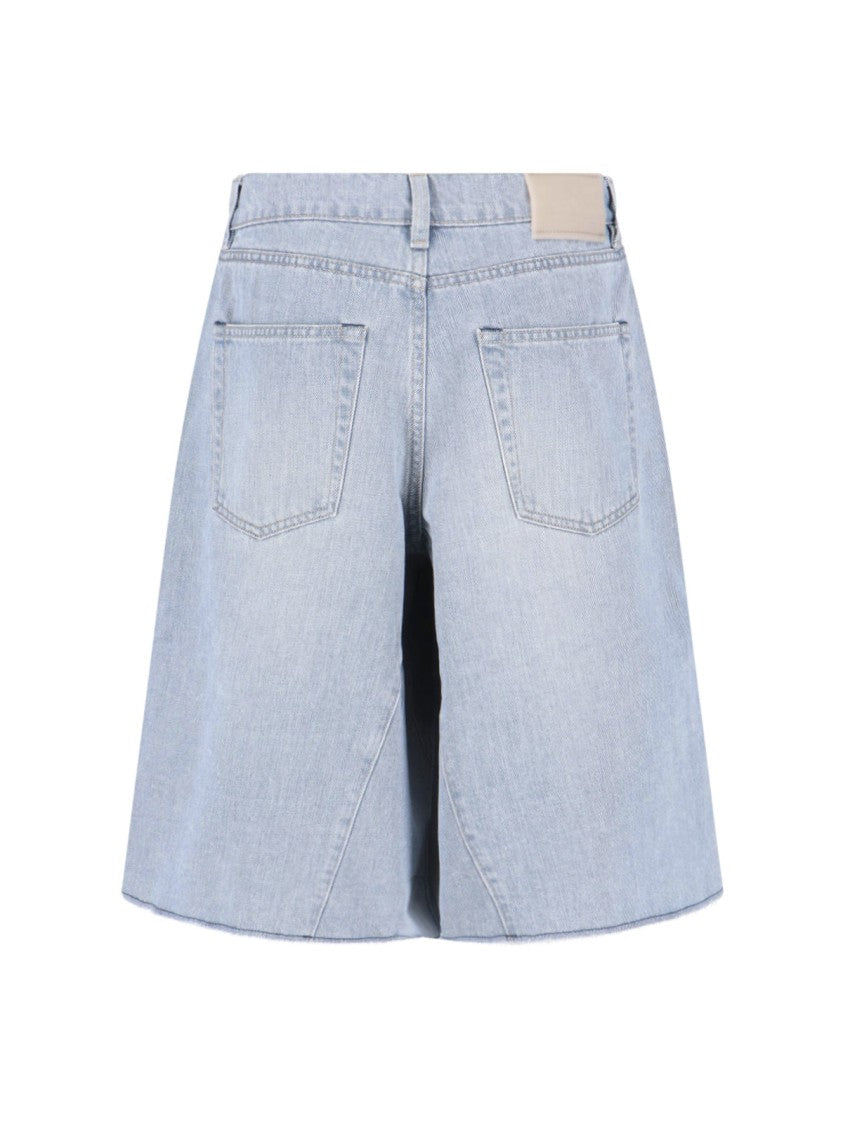 Our Legacy Light Blue Organic Cotton Denim Shorts