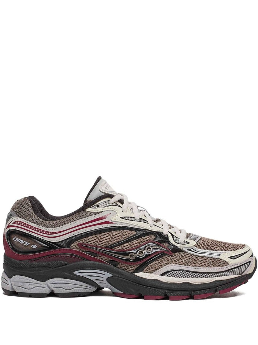 Saucony Breathable Mesh Sneakers With Dark Brown