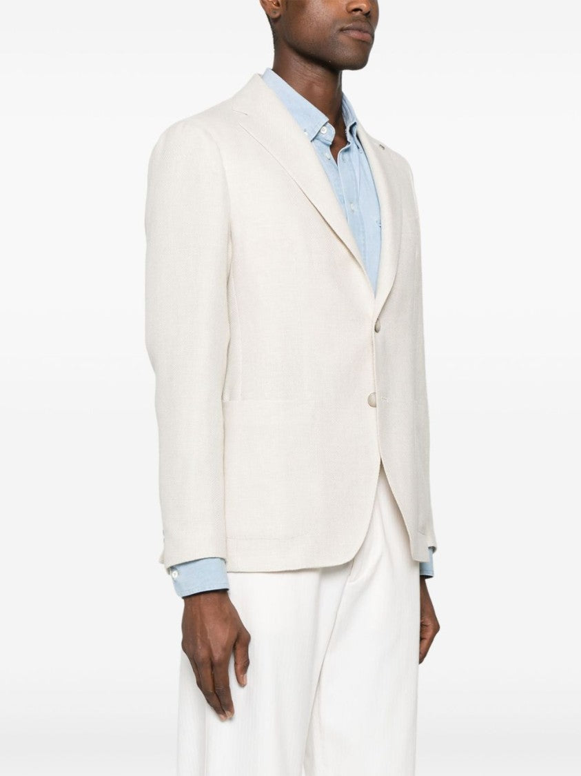 Tagliatore Light Beige Button-Front Montecarlo Jacket