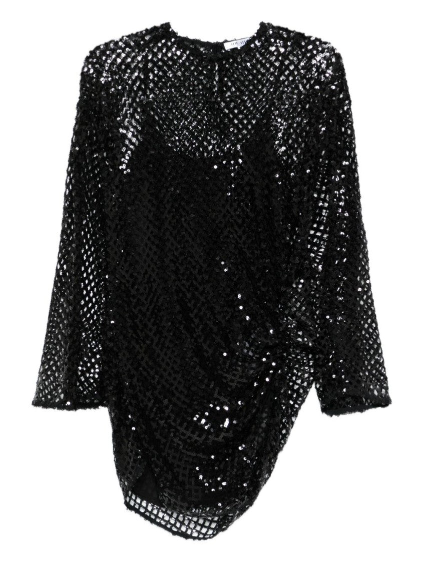 The Attico Sheer Mesh Mini Dress