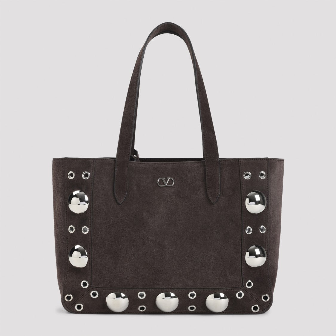 Valentino Garavani Structured Cowhide Shoulder Bag With Metal Detail
