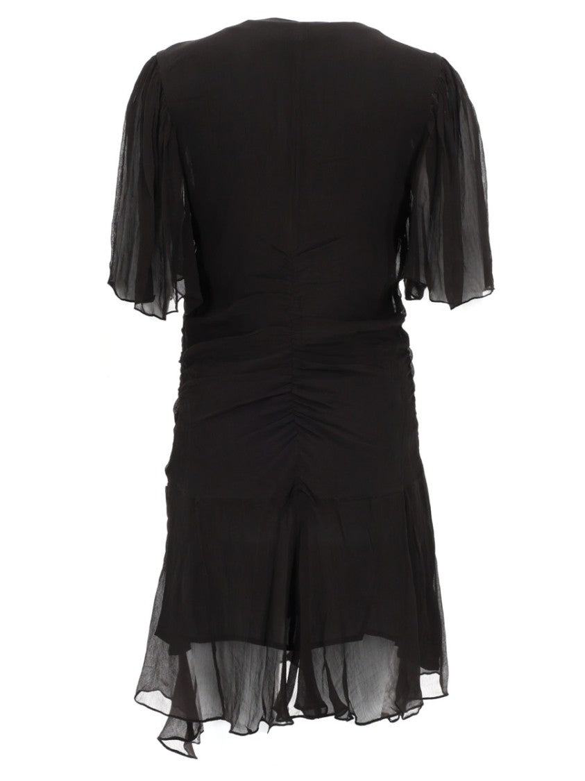Isabel Marant Étoile Vivienne Ruched Asymmetrical Mini Dress