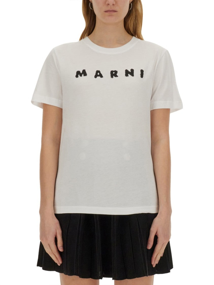 Marni Cotton T-Shirt With Logo