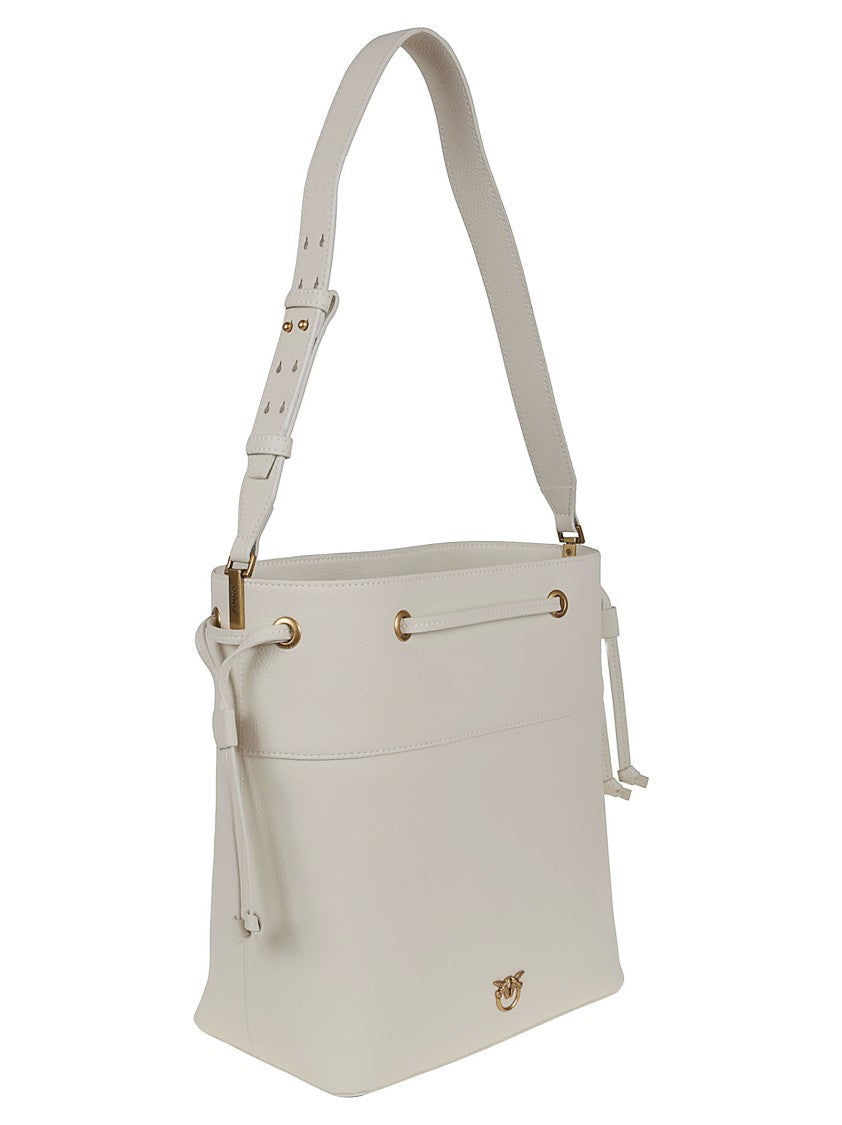 Pinko Bucket-Style Shoulder Bag In Tumbled Leather
