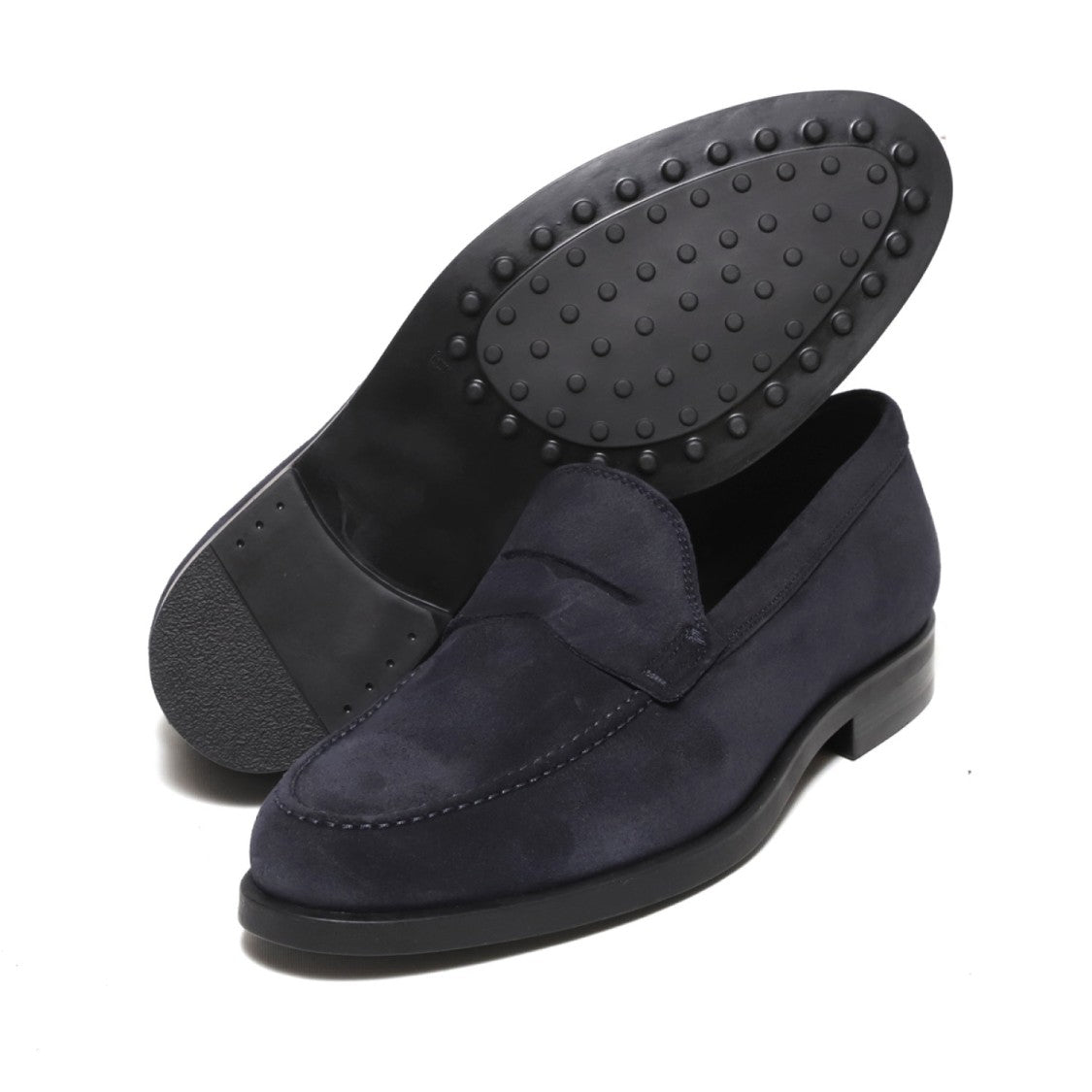 Rossano Bisconti Moccasin With Mask In Soft Blue Suede