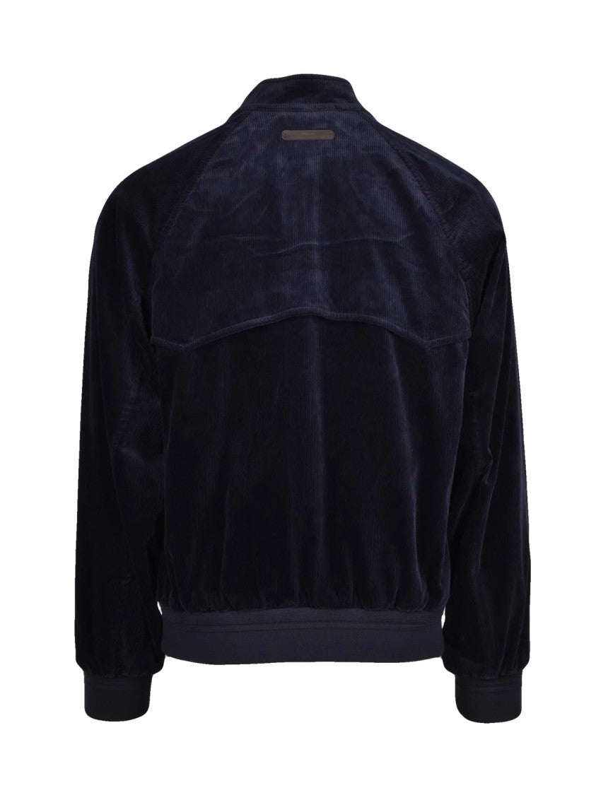 Gant Corduroy Harrington Jacket With Contrasting Check Lining