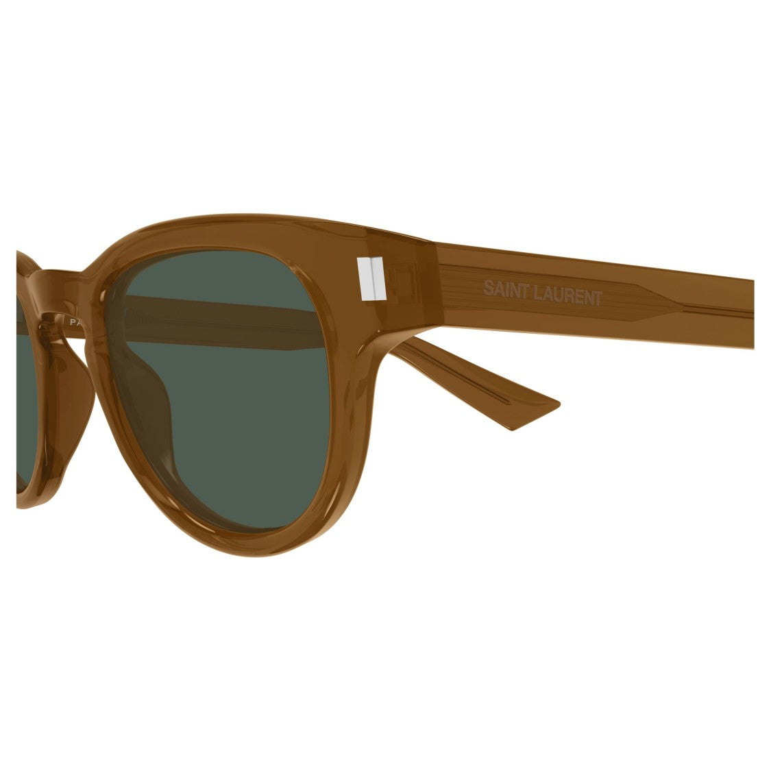 Saint Laurent Rounded Frame Sunglasses In Recycled Acetate