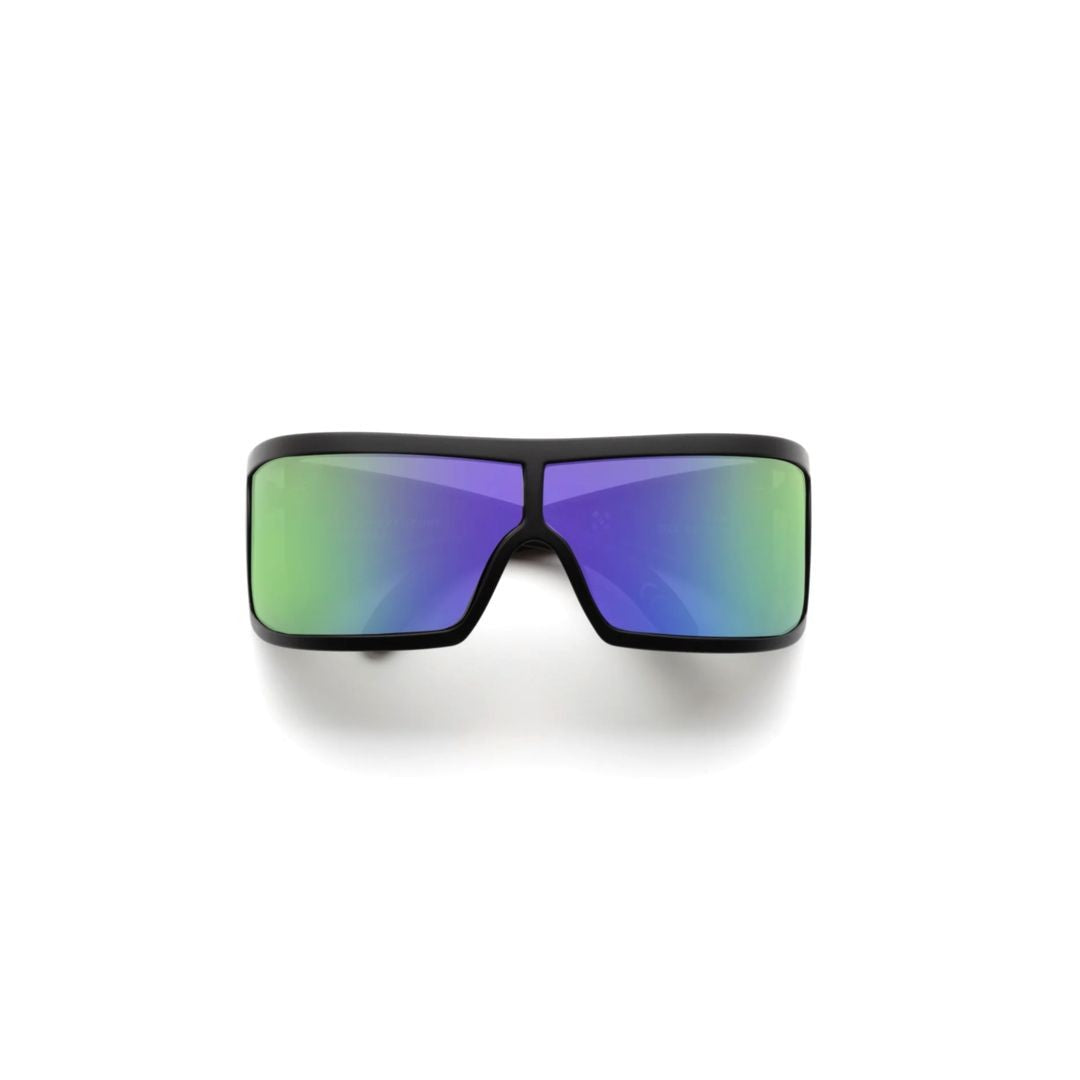 Retrosuperfuture Bones Obsidian Wraparound Sunglasses