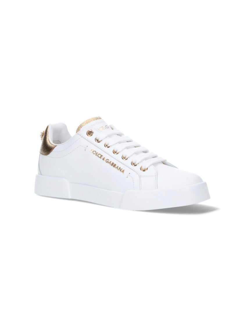 Dolce & Gabbana Portofino Sneakers With Pearl Detail