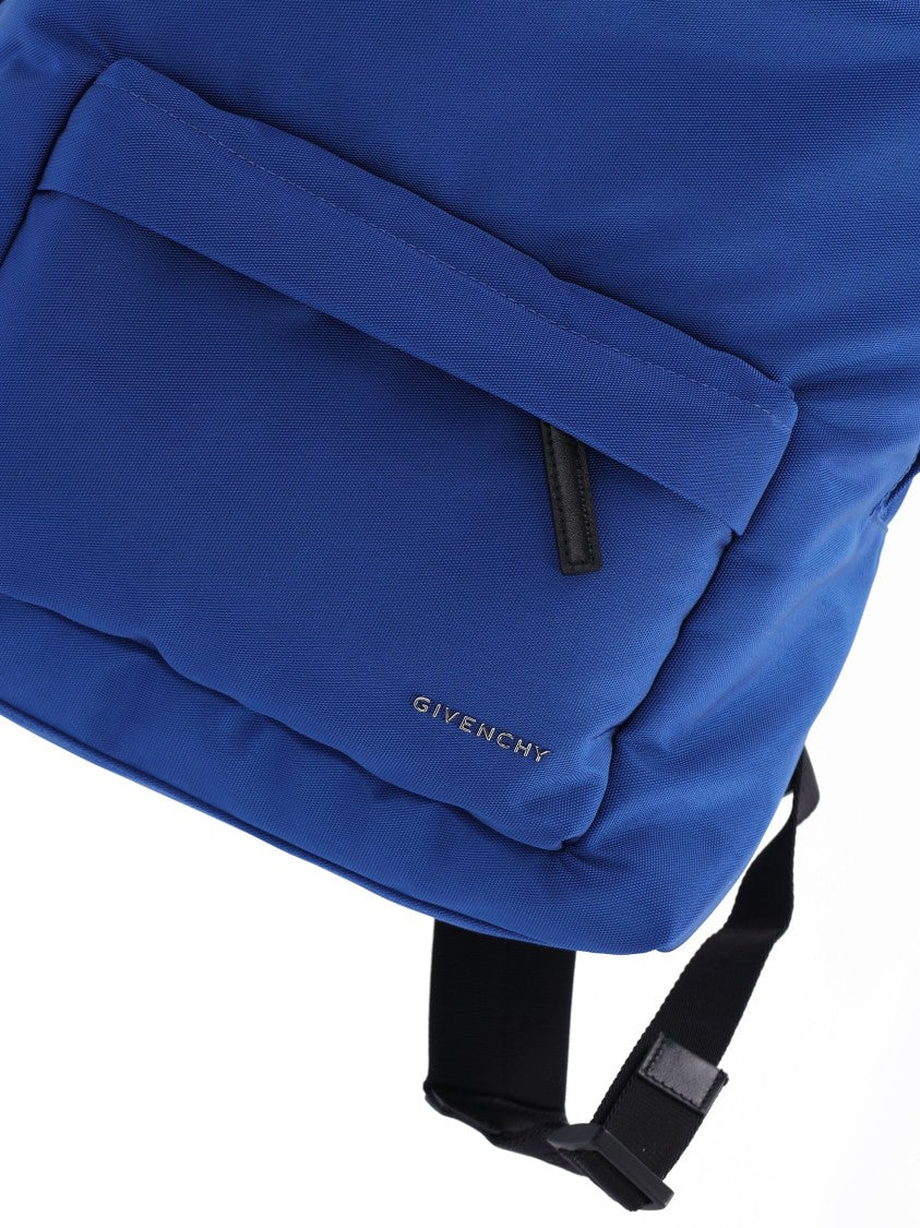Givenchy Blue Fabric Backpack With Adjustable Straps
