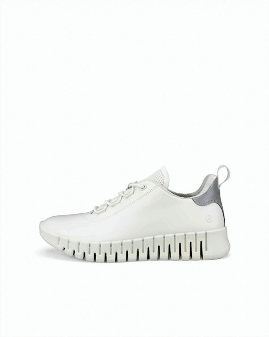Ecco Minimalist White Sneakers With Smooth Leather Upper