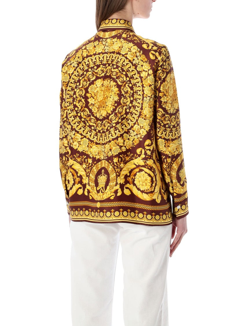 Versace Silk Barocco Print Shirt