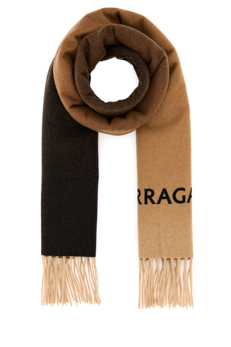 Salvatore Ferragamo Brown Cashmere Scarf