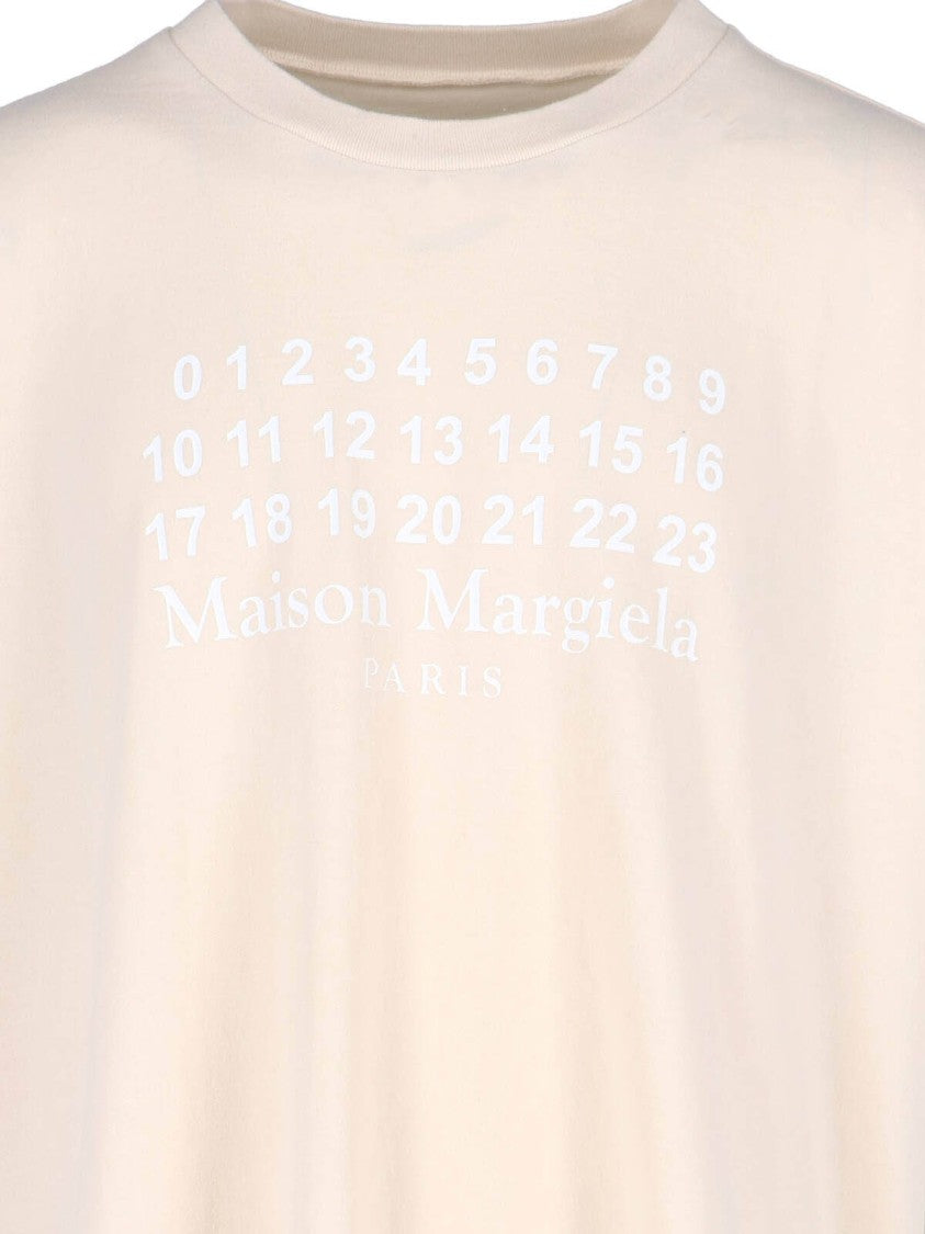 Maison Margiela Numeric' Logo T-Shirt – Ivory