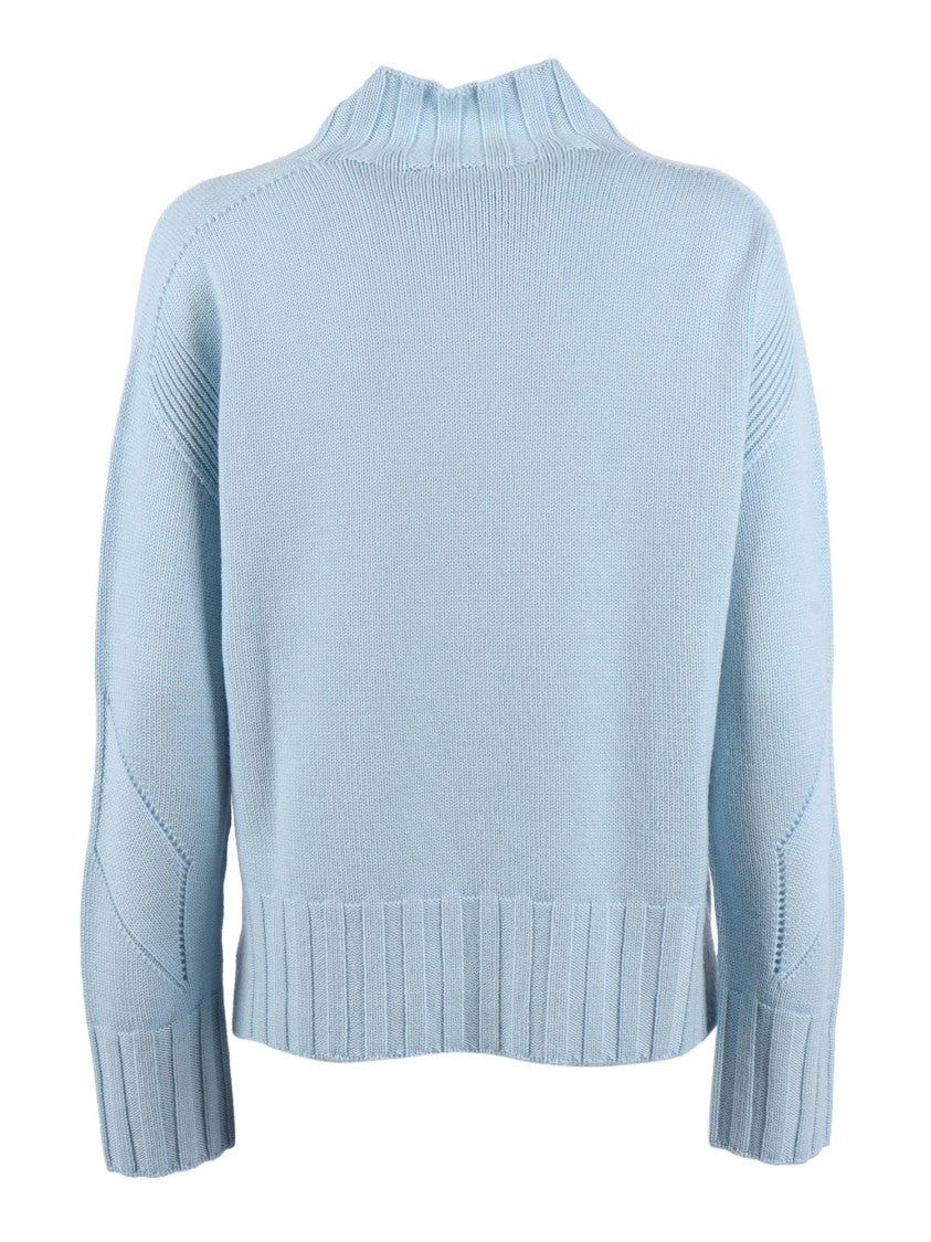 Ermanno Scervino Long-Sleeved Wool Sweater With Classic Crew Neckline