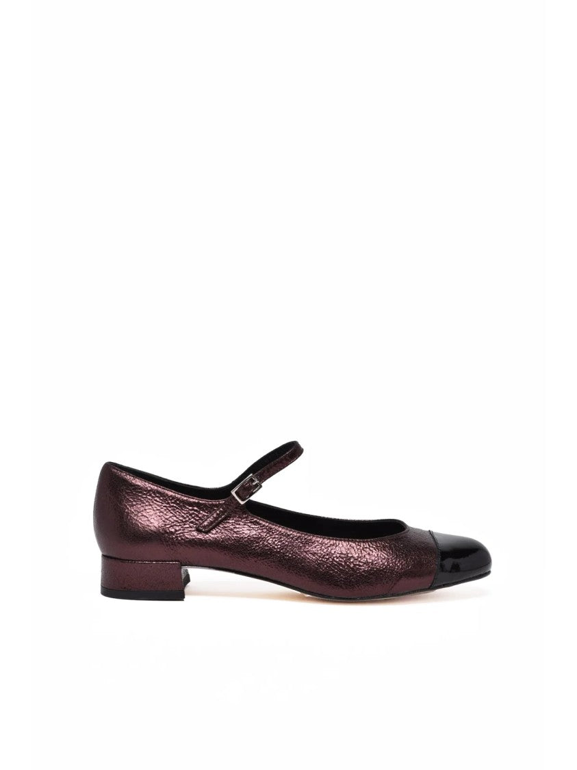 Augusta Brown Leather Bebè Flats