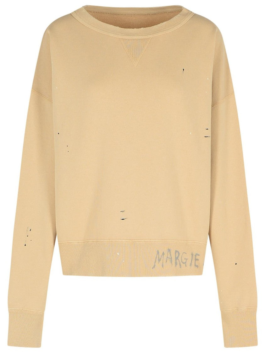 Maison Margiela Beige Cotton Sweatshirt
